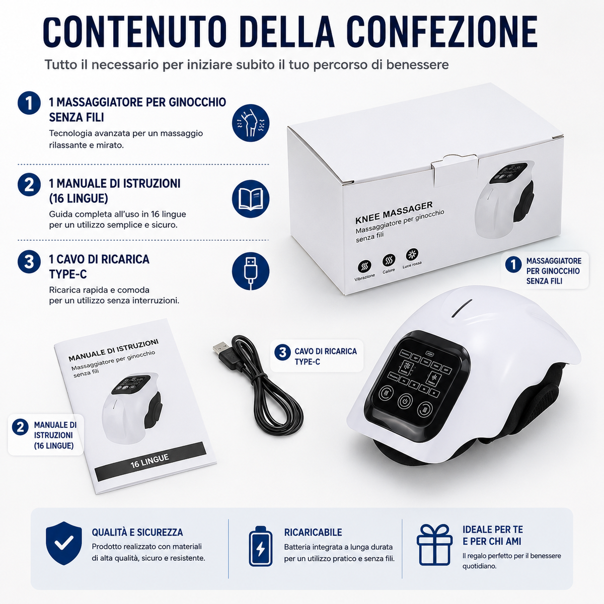 Massaggiatore Ginocchio Infrarossi